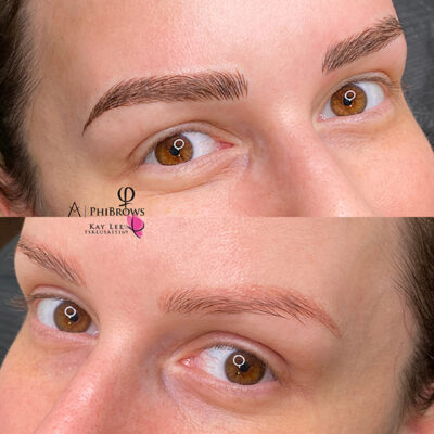 Lindsay Microblading Before After KayanaBeauty